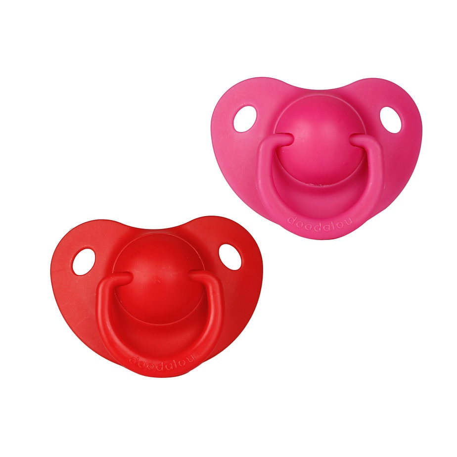 Doodalou Pacifier Red and Hot Pink - Medium