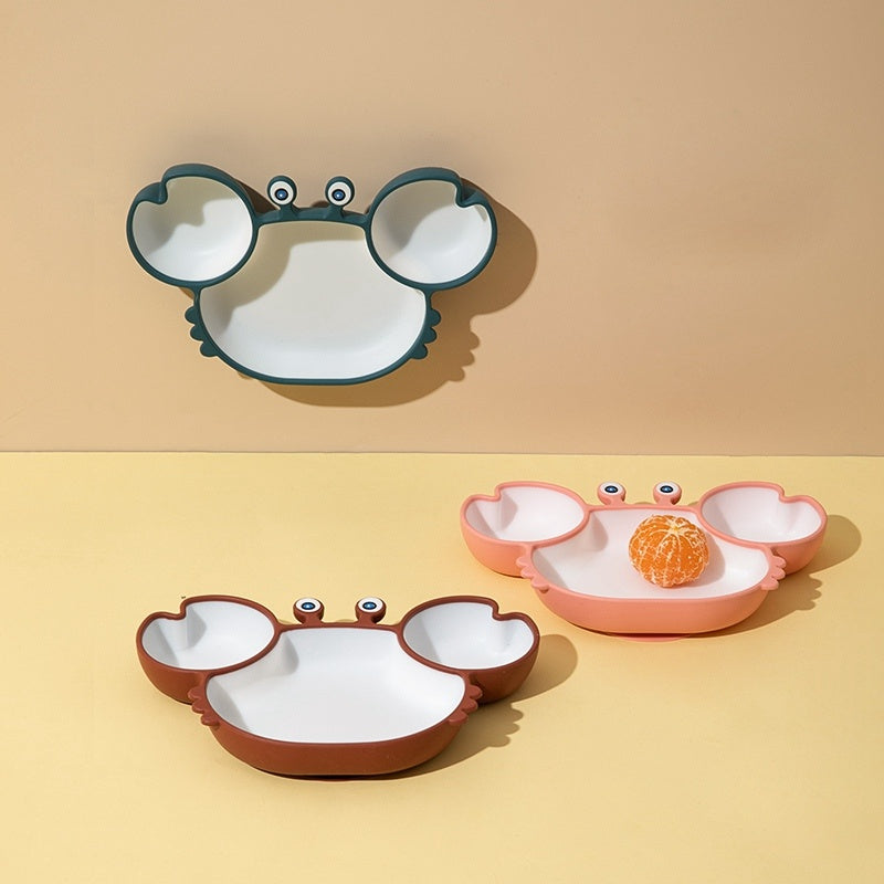 Silicone Baby Dishes for Children's Tableware Plate Non-slip Baby