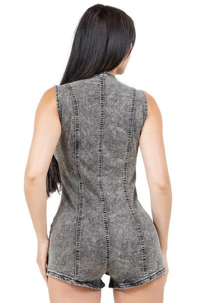 WOMEN FASHION DENIM ROMPERS