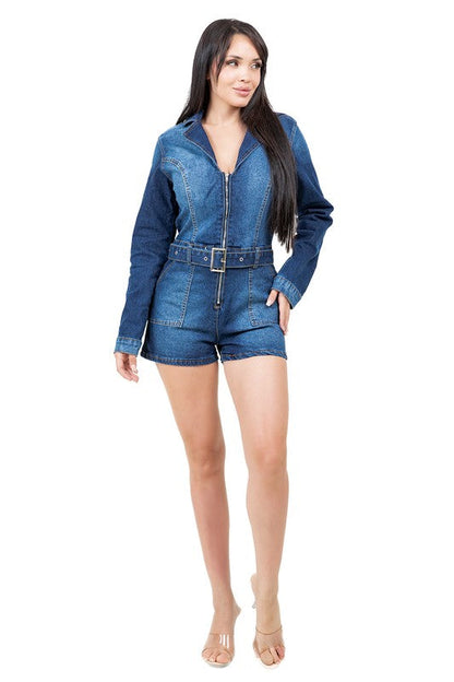 WOMEN FASHION DEMIN ROMPER