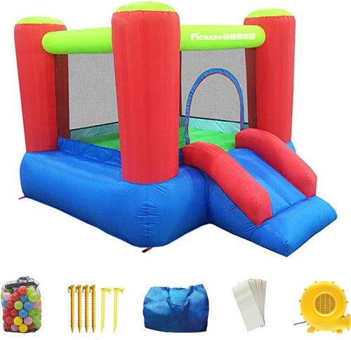 8x7 Junior Inflatable Bouncer Slide with 50 Balls