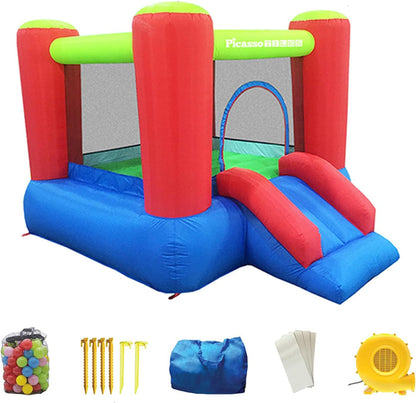 8x7 Junior Inflatable Bouncer Slide with 50 Balls