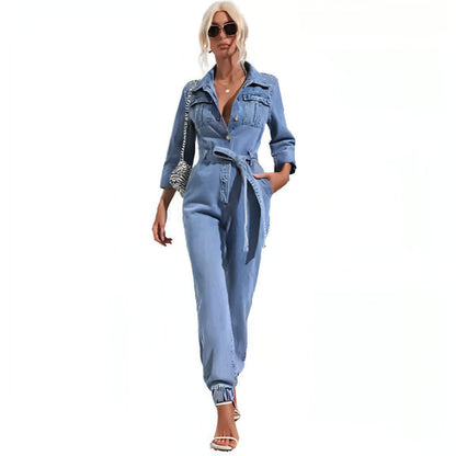 DenimDare™ Women's Leisure Commute Temperament Jumpsuit