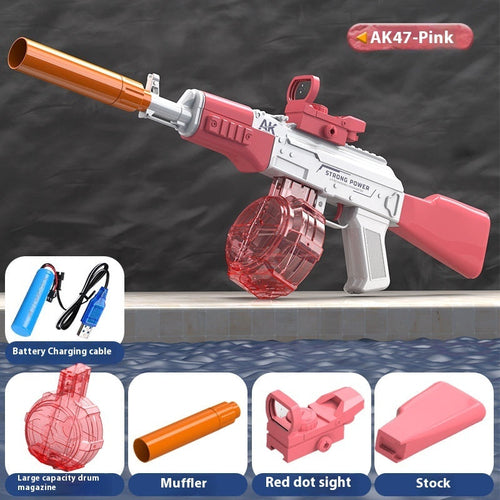 AK47 Electric Water Guns Fully Automatic Shooting Game Beach