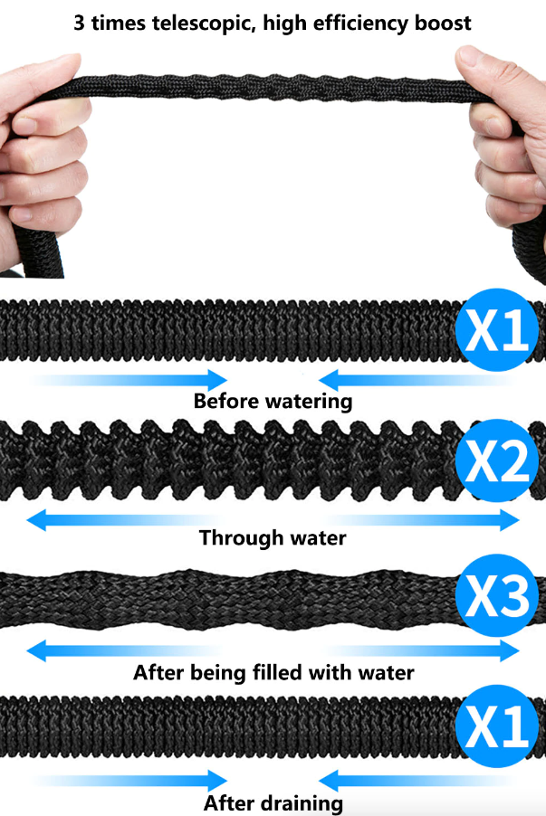 4X Stronger Deluxe Expandable Flexible Garden Hose Water Hose 25, 50,