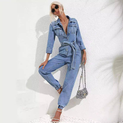 DenimDare™ Women's Leisure Commute Temperament Jumpsuit