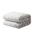 DaDa Bedding Milky White Purple Faux Fur Sherpa Throw Blanket