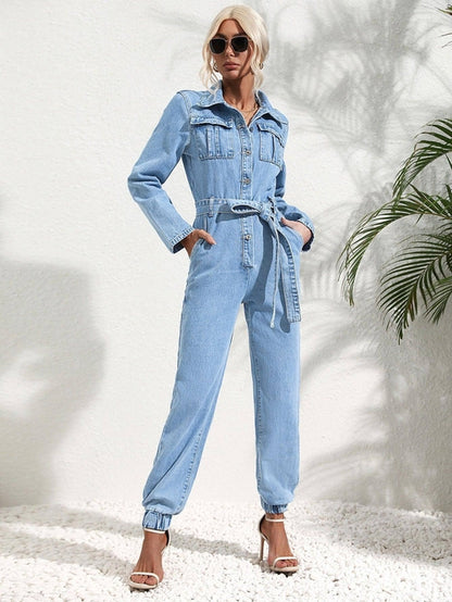 DenimDare™ Women's Leisure Commute Temperament Jumpsuit