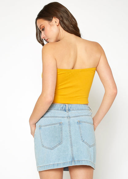 Women's Off Shoulder Cropped Tube Top
