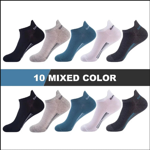 5/10/20 Pairs Men Short Socks Trendy High-Quality Low Cut Round Neck