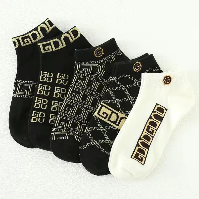 5/10 pcs Men's Thin Breathable Low-Cut Socks - Anti-Odor,