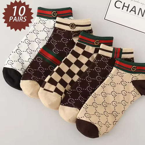 5/10 pcs Men's Thin Breathable Low-Cut Socks - Anti-Odor,