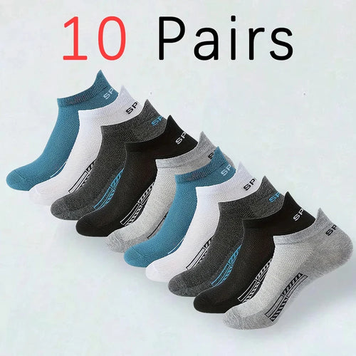 5/10/20 Pairs Men Short Socks Trendy High-Quality Low Cut Round Neck