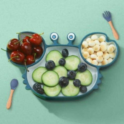 Silicone Baby Dishes for Children's Tableware Plate Non-slip Baby