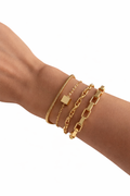 Bracelet Set Adjustable Four Piece Stackable Modern Minimalist Jewelry