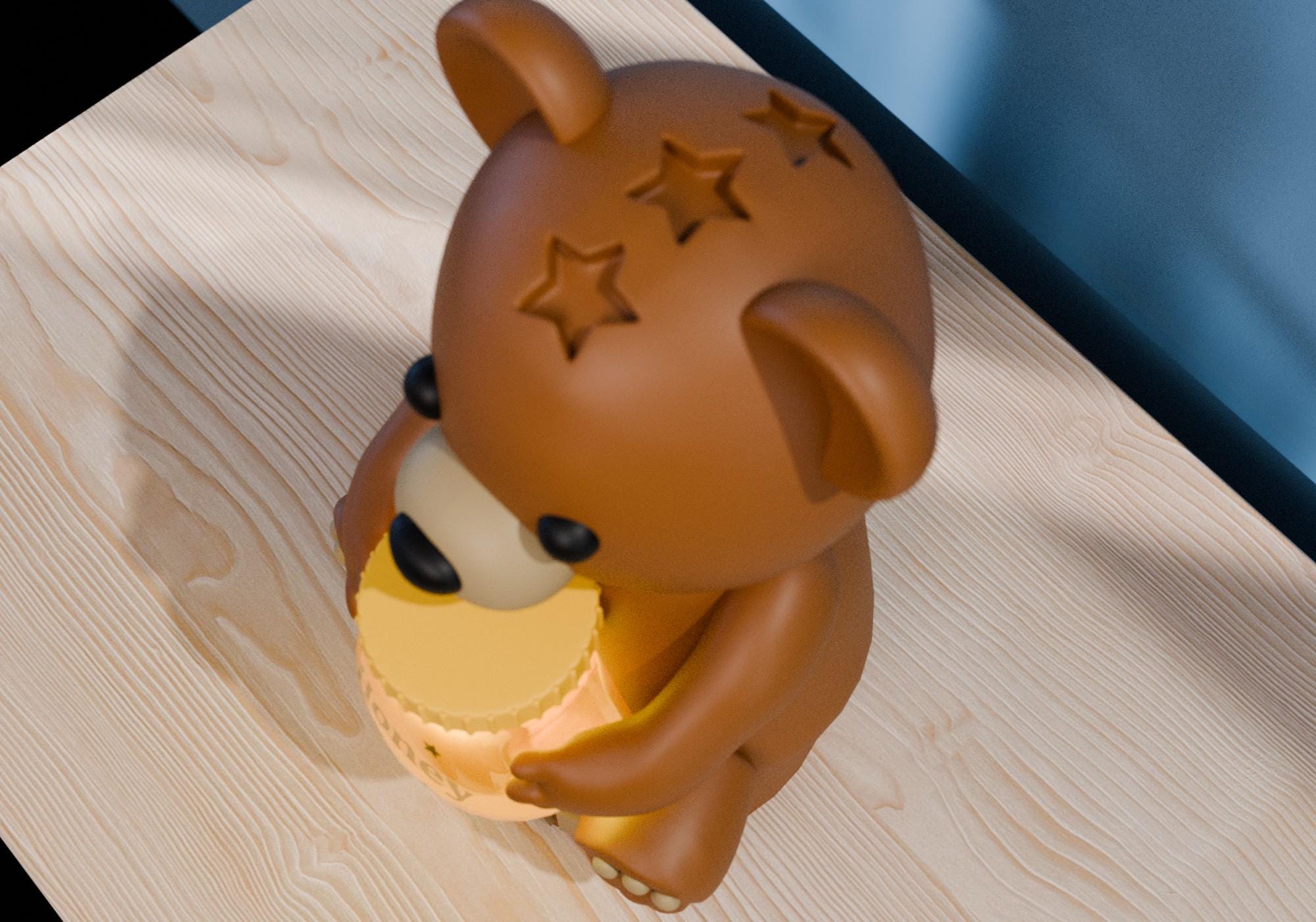 Personalized Teddy Bear Night Light – Custom Baby Room Decor Gift | 4"