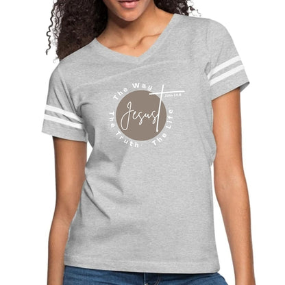 Womens Vintage Sport Graphic T-shirt - the Truth the Way the Life
